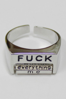 Adjustable Fuck Message Ring