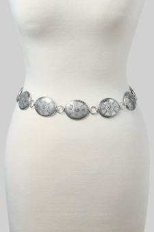 Aztec Pressed Buckle Chain Belt