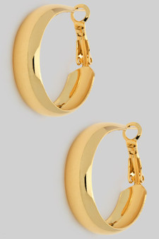 Brass Scooped Hinge Hoops