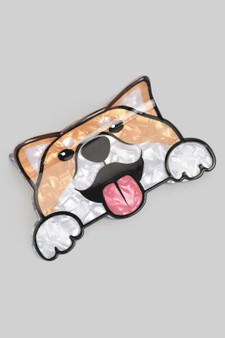 Marbled Acrylic Dog Hair Clip