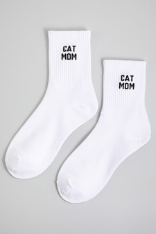Cat Mom Crew Socks