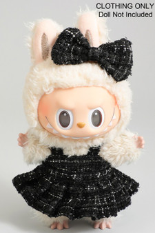 Designer Tweed Labubu Dress With Bow