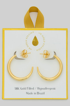 Gold Filled Hypoallergenic Spiked Hoops
