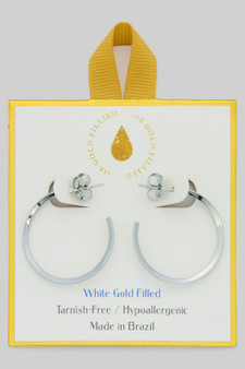 Gold Filled Hypoallergenic Flat C Hoops