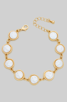 Organic Resin Pearl Pendant Bracelet