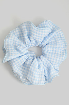 Oversized Gingham Hair Scrunchie