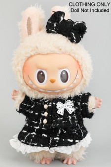 Fancy Tweed Dress And Bow Labubu Outfit Only