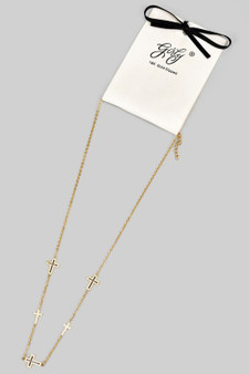 18K Gold Dipped Cross Charm Necklace