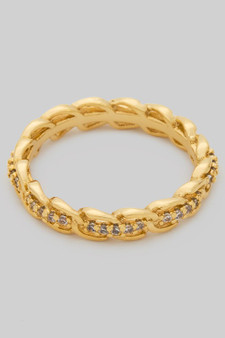 Chain Ring With Cz Pave