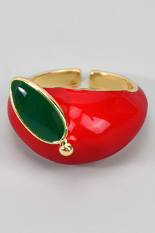 Shiny Lacquered Apple Ring