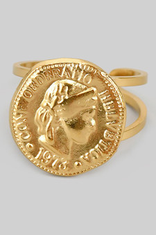 Textured Coin Ring