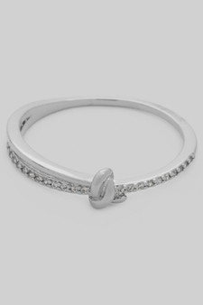 Delicate Brass Knot Ring With Cz Pave