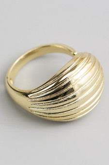 Textured Dome Open Ring