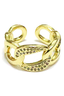 Zircon Chain Link Ring