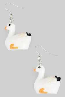 Swan Drop Earrings