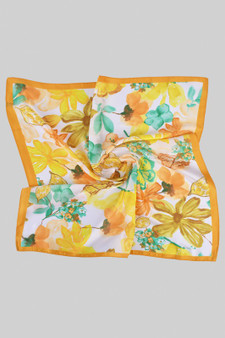 Multi Colored Water Color Floral Print Scarf