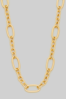 Multi Oval Chain Link Necklace