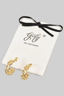 18K Gold Dipped Flower Hoops