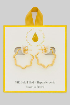 Hypoallergenic Stacked Star Hoops