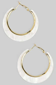 Marbled Acrylic Hoop Earrings