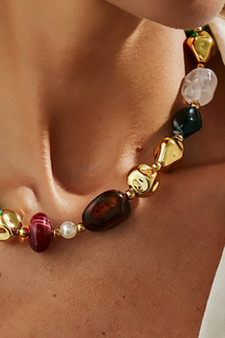 Mixed Resin Acrylic Chunky Necklace