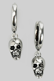 Skull Charm Huggies