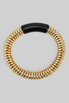 Stretch Disc Bracelet With Resin Acrylic