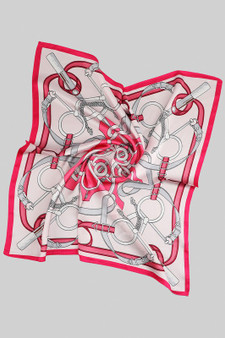 Belt And Chain Silky Square Scarf