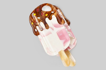 Chocolate Drizzled Ice Cream Bar Hair Clip