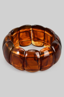 Marbled Acrylic Stretch Bracelet