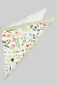 Triangular Floral Print Neck Scarf