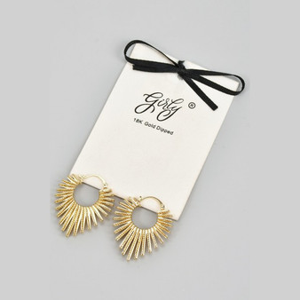 18K Gold Dipped Diamond Cut Hoops