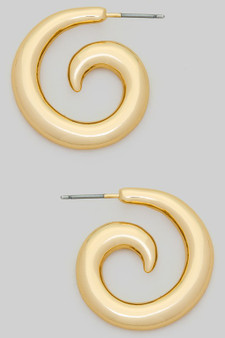 One Inch Swirl Hoops