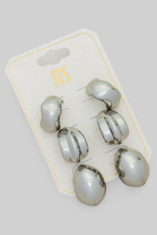 Three Pair Chunky Hoop Set