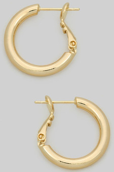 Slim Brass Tube Hoops
