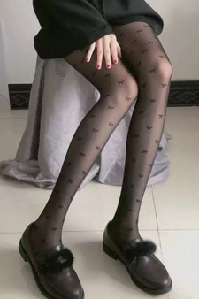 Sheer Bow Detail Stockings