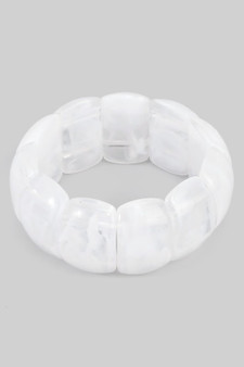 Marbled Acrylic Stretch Bracelet