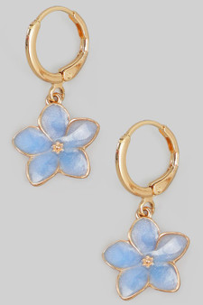 Lovely Lacquered Flower Huggies