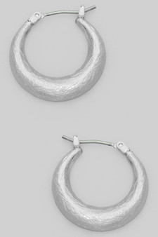 Light Textured Brass Hoops