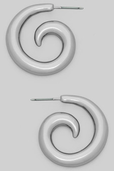 One Inch Swirl Hoops
