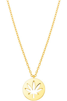Marijuana Cutout Pendant Necklace