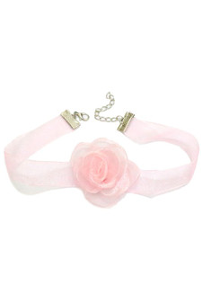 Rose Flower Mesh Choker Necklace