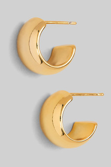 18K Gold Dipped Huggie Earrings