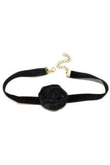Rose Velvet Choker Necklace