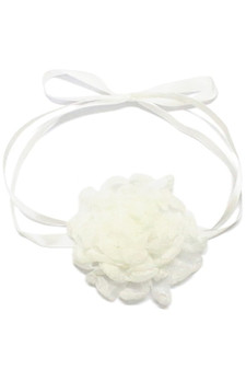 Shimmer Mesh Flower Wrap Choker Necklace - #KN19946