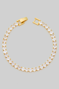 18K Gold Dipped Cz Cupchain Bracelet