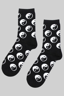 Yin Yang Print Ankle Socks