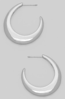 Scoop Brass Pointed Hoops