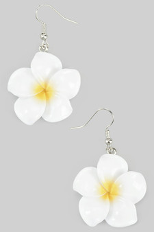 Lovely Ceramic Flower Drop Earrings