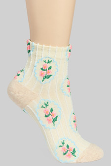 Flower Bouquet Ruffled Socks